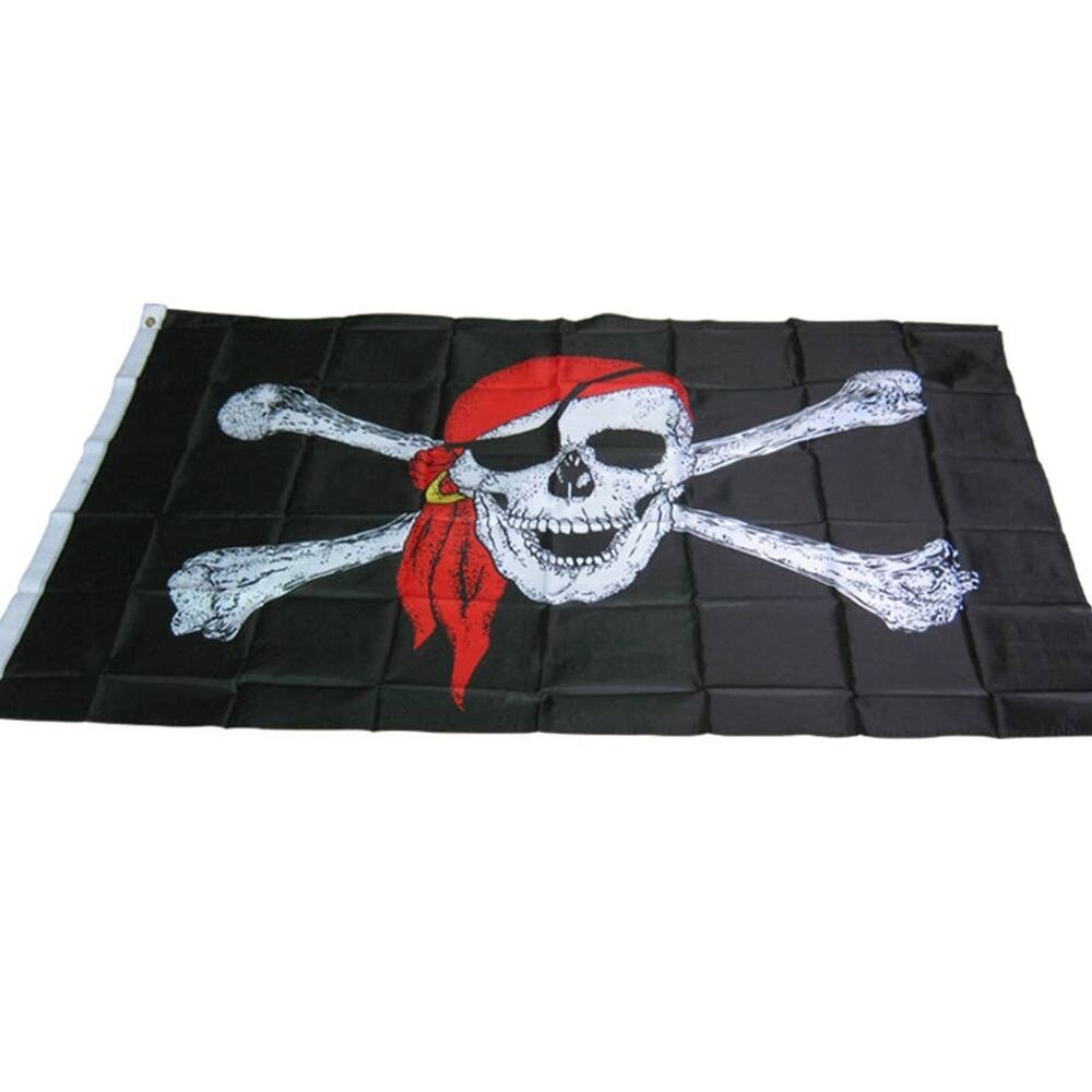 Halloween Pirate Flag Skull 2.9852' x 4.9537 feet
